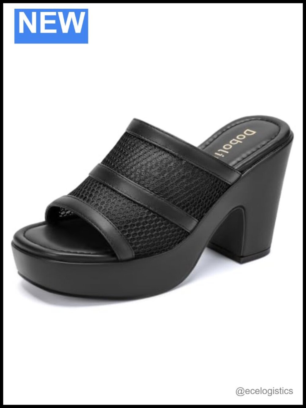 Platform Wedge Sandals Open Toe Slip On Chunky High Heel Dressy Casual Mules
